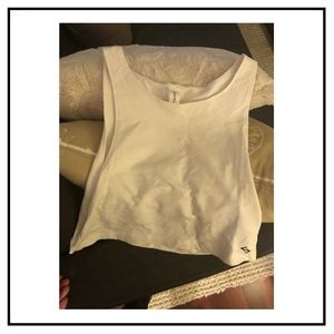 Adanola White High Neck Crop Top - XS